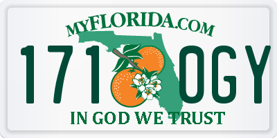 FL license plate 1710GY