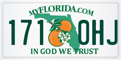 FL license plate 1710HJ