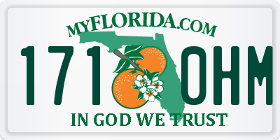 FL license plate 1710HM
