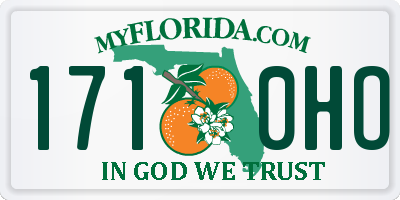 FL license plate 1710HO