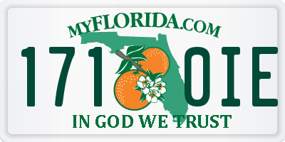 FL license plate 1710IE