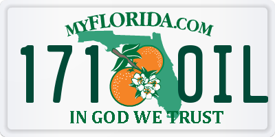 FL license plate 1710IL