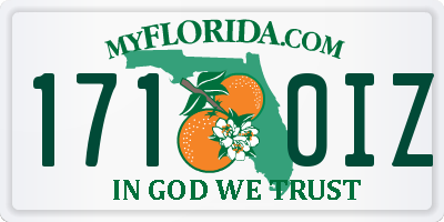 FL license plate 1710IZ