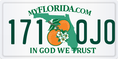FL license plate 1710JO