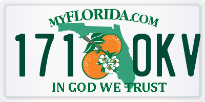 FL license plate 1710KV