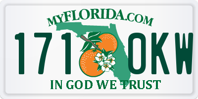FL license plate 1710KW
