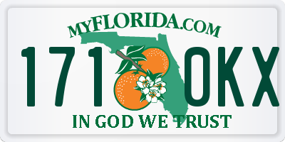 FL license plate 1710KX