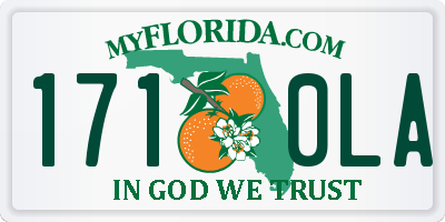 FL license plate 1710LA
