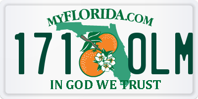 FL license plate 1710LM