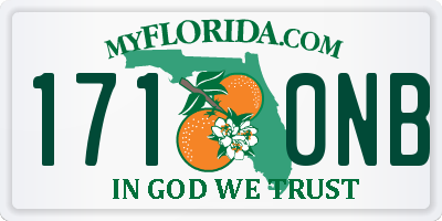 FL license plate 1710NB