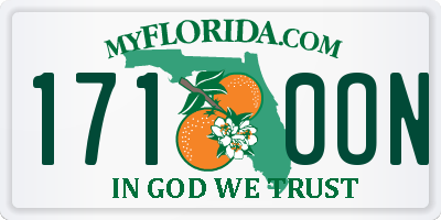 FL license plate 1710ON