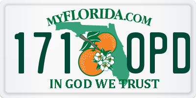FL license plate 1710PD