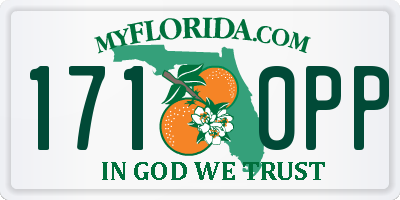 FL license plate 1710PP