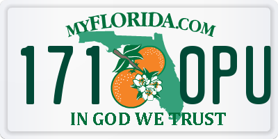 FL license plate 1710PU