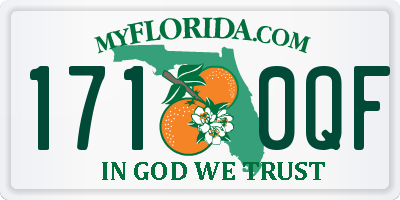 FL license plate 1710QF