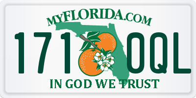 FL license plate 1710QL