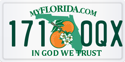 FL license plate 1710QX