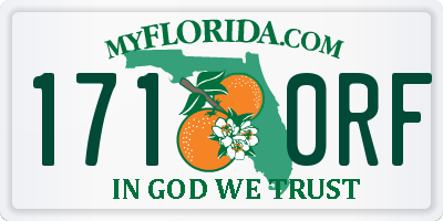 FL license plate 1710RF