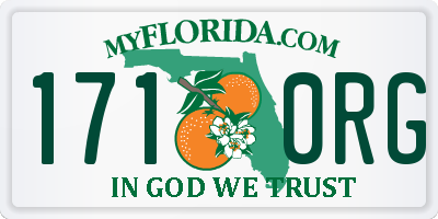 FL license plate 1710RG