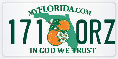 FL license plate 1710RZ