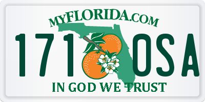 FL license plate 1710SA