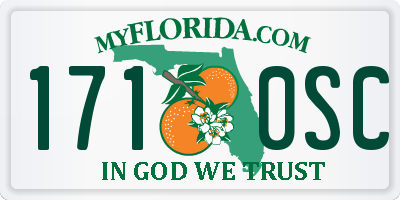 FL license plate 1710SC