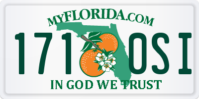 FL license plate 1710SI