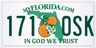 FL license plate 1710SK