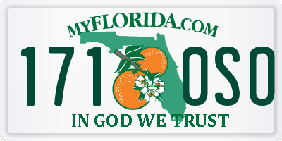 FL license plate 1710SO