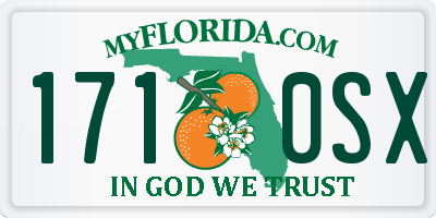 FL license plate 1710SX