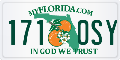 FL license plate 1710SY