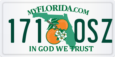 FL license plate 1710SZ
