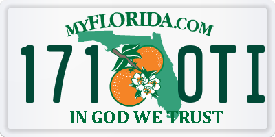 FL license plate 1710TI