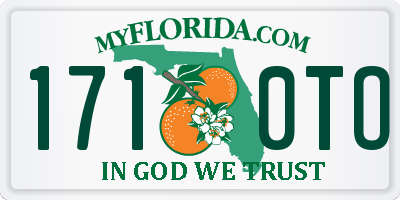 FL license plate 1710TO