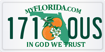 FL license plate 1710US