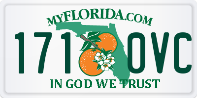 FL license plate 1710VC