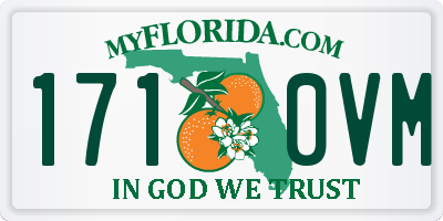 FL license plate 1710VM