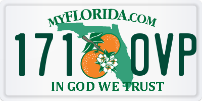 FL license plate 1710VP