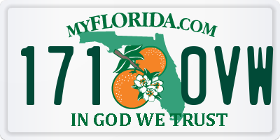FL license plate 1710VW