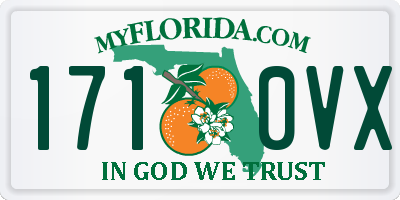 FL license plate 1710VX