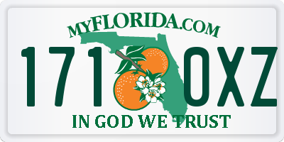 FL license plate 1710XZ
