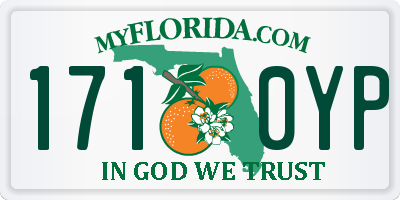 FL license plate 1710YP