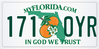 FL license plate 1710YR
