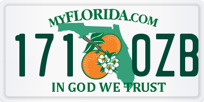 FL license plate 1710ZB