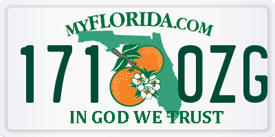 FL license plate 1710ZG