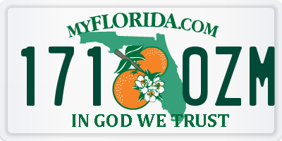 FL license plate 1710ZM