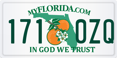 FL license plate 1710ZQ