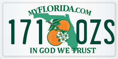 FL license plate 1710ZS