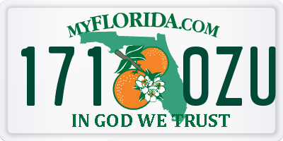 FL license plate 1710ZU