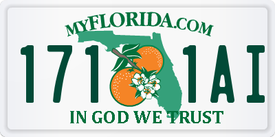 FL license plate 1711AI